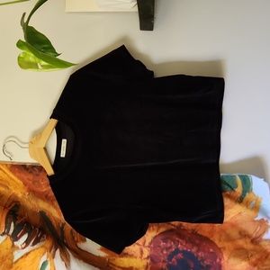 Cotton On Womens Black Suede Crop Top